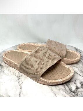 Free People APL Big Logo TechLoom Marbled Slides 8 Comfy Sporty Athleisure